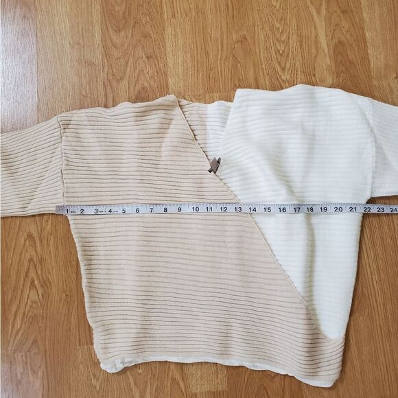 Jeannie Mai x INC Liu Ribbed Cross-Front Sweater sz Lg - Picture 9 of 12